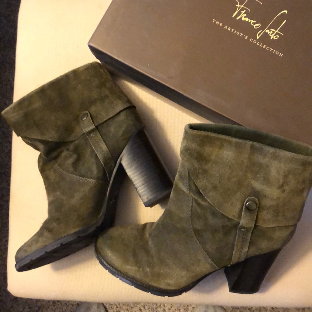 Franco Sarto Green Suede Bootie
